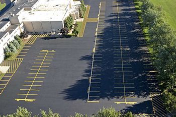Freshly Sealed Parking Lot in Rochester, NY | North Coast Property Maintenance